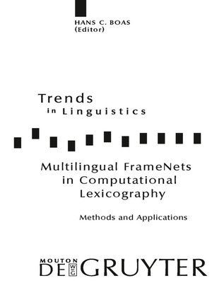 cover image of Multilingual FrameNets in Computational Lexicography